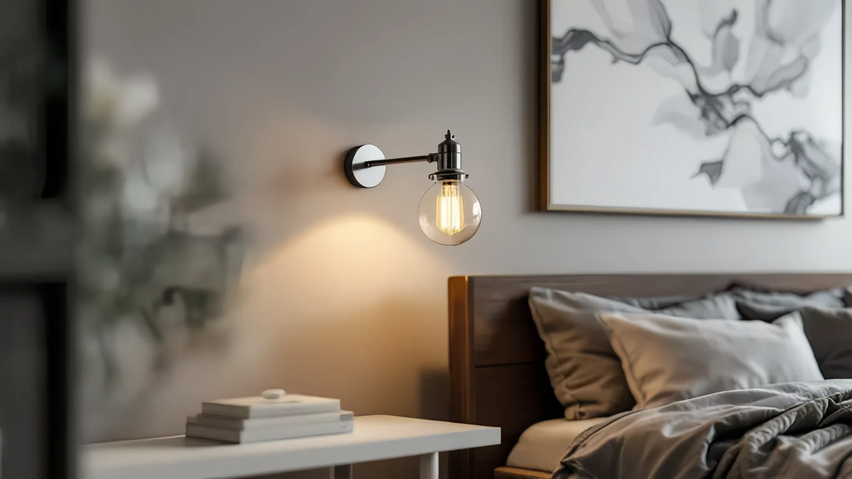 Lampe de chevet suspendue au design moderne, idéale pour les petites chambres