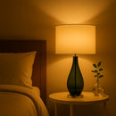 Art colored glass table Light Fashionable glazed lamp Living Room Bedroom Hotel beside fabric lamp LED study room Desk