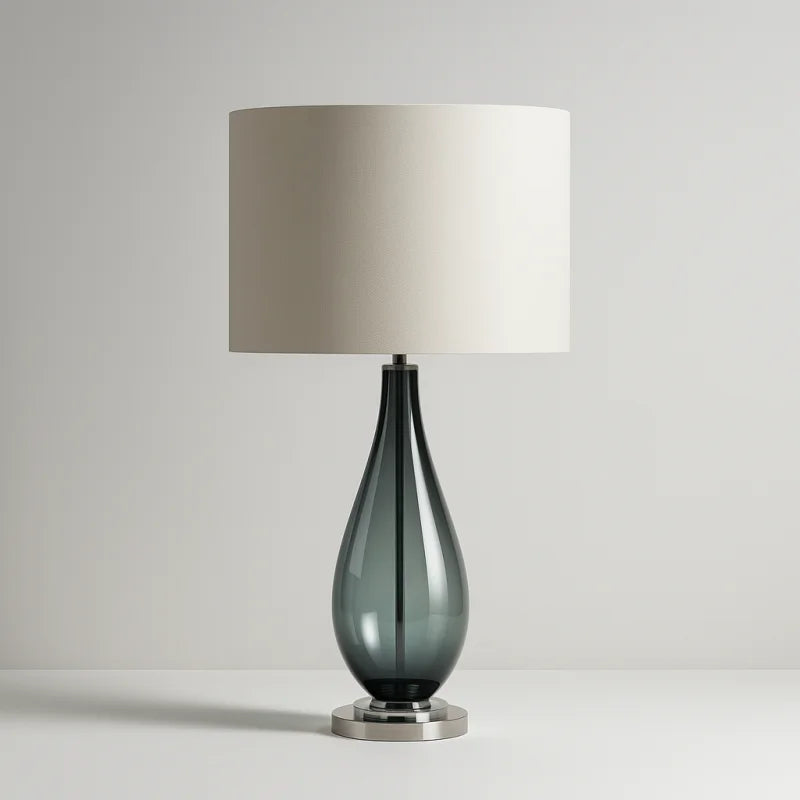 Art colored glass table Light Fashionable glazed lamp Living Room Bedroom Hotel beside fabric lamp LED study room Desk