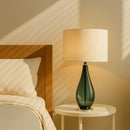 Art colored glass table Light Fashionable glazed lamp Living Room Bedroom Hotel beside fabric lamp LED study room Desk