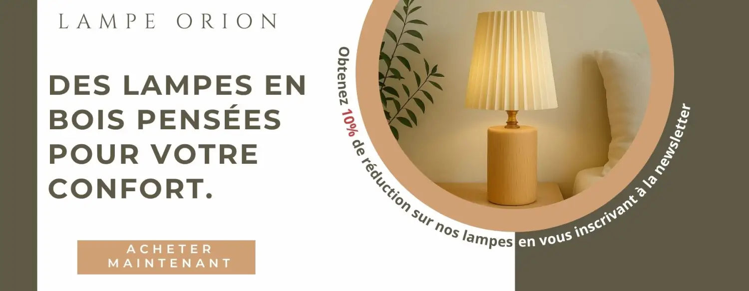 lampe de chevet en bois