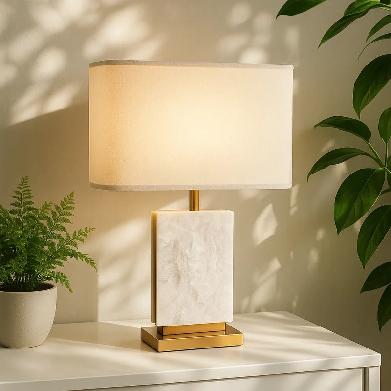 Lampe Pied Marbre Design - Lampe de Chevet