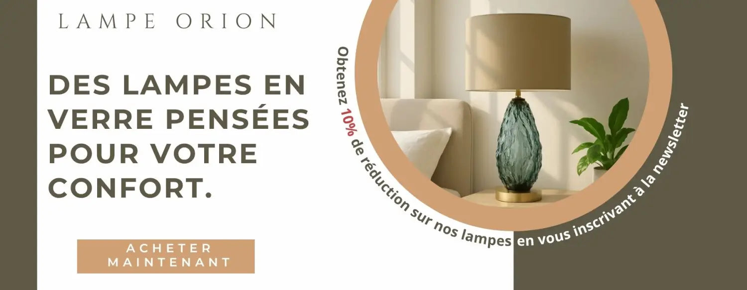 lampe de chevet en verre