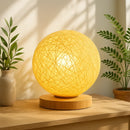 Petite Lampe de Chevet Rotin