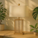 Lampe de Chevet avec Pied en Verre